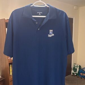 Antigua Kansas City Royals MLB Baseball Golf Polo